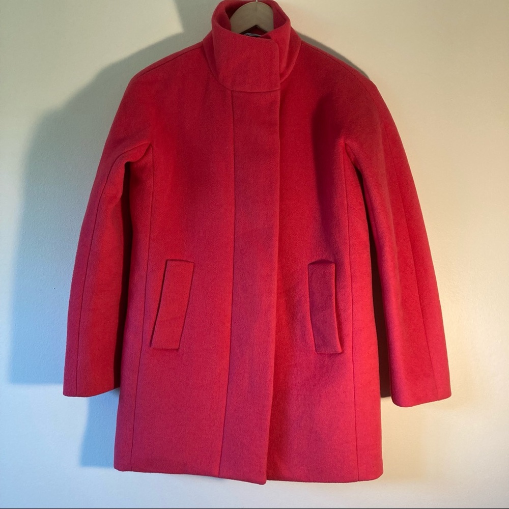 J. Crew wool blend boyfriend straight cut coat